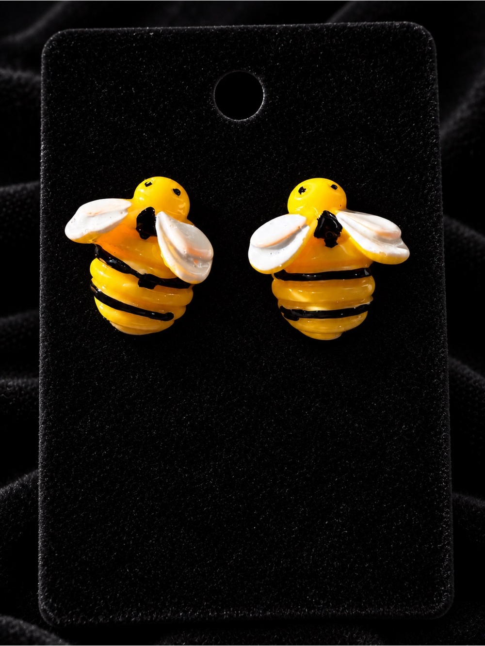 Adorable Yellow Bee Stud Earrings